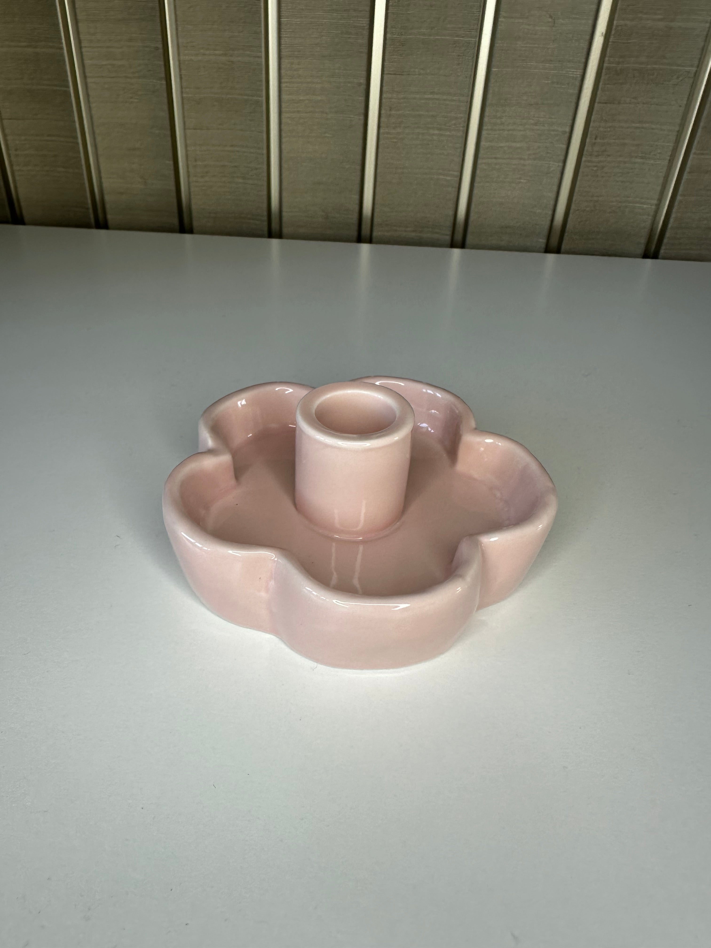 Kaarshouder bloem in pastelkleuren