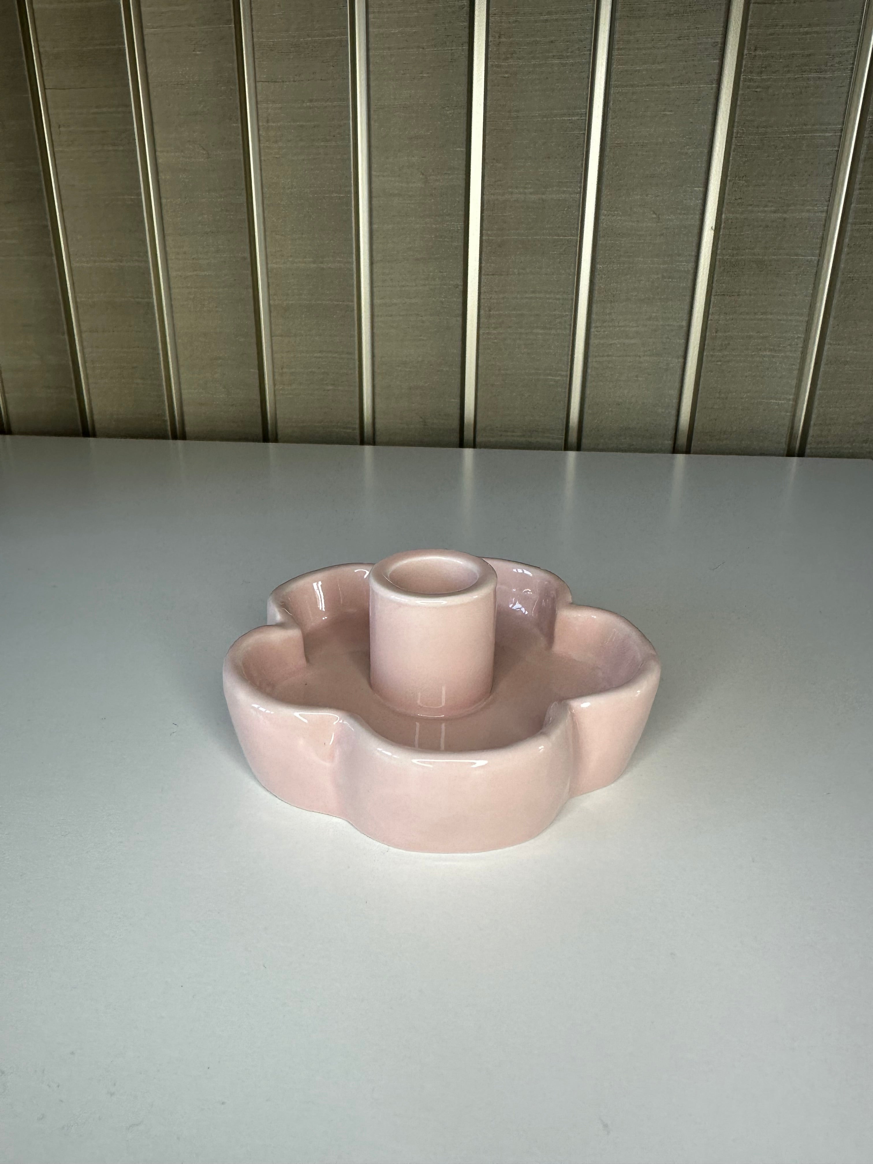Kaarshouder bloem in pastelkleuren