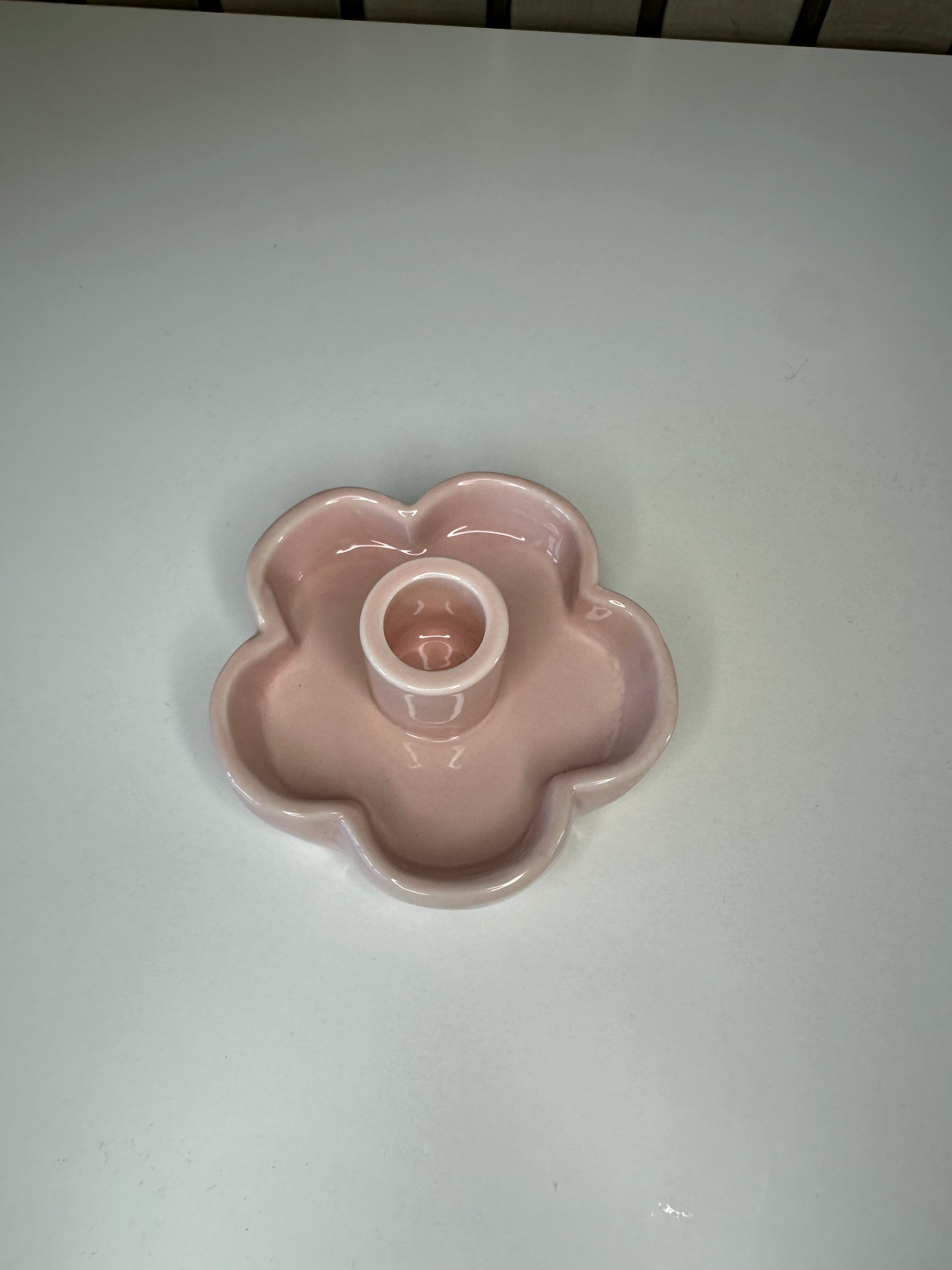 Kaarshouder bloem in pastelkleuren