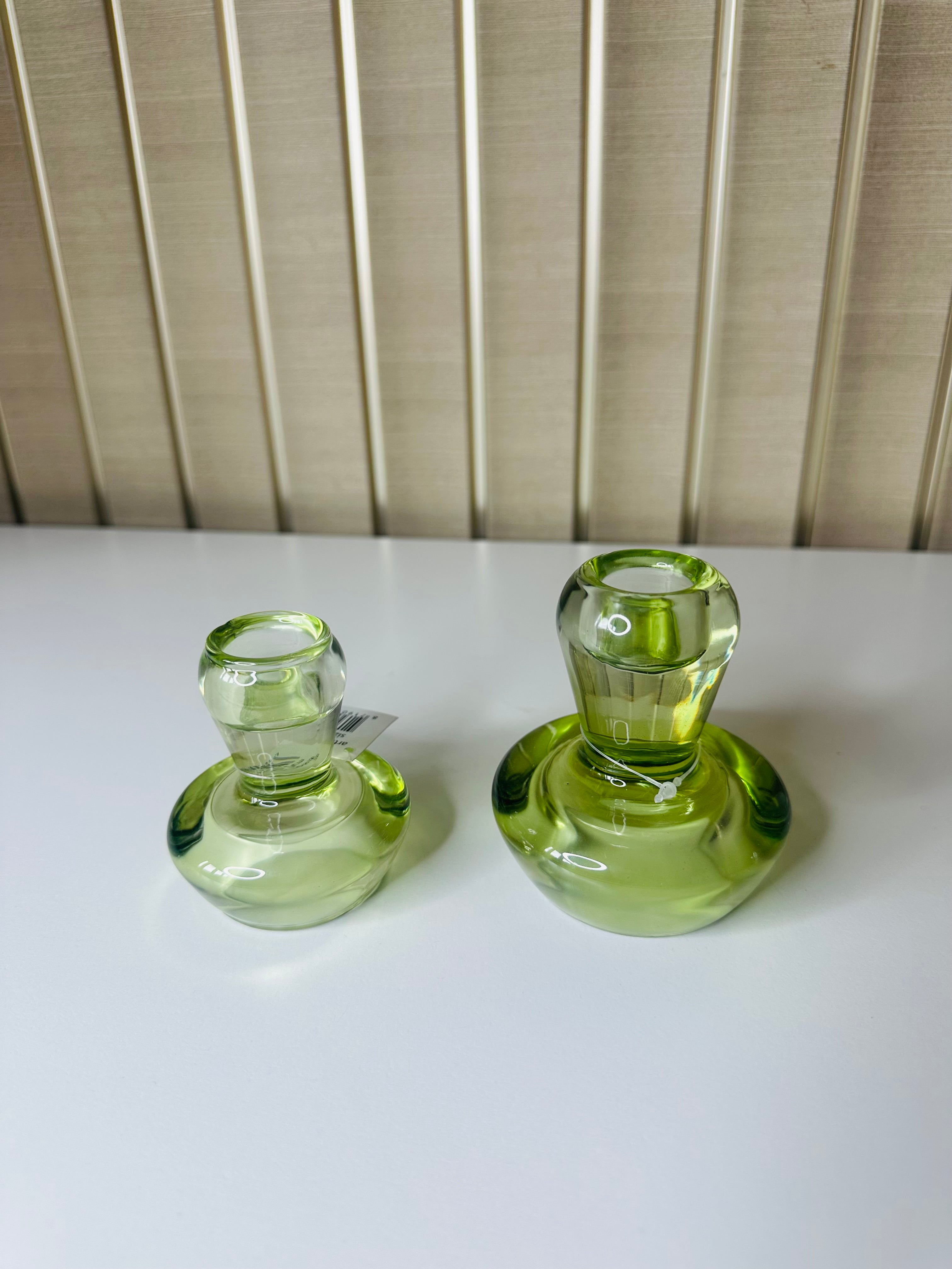 glazen waxine en kaarsen houder