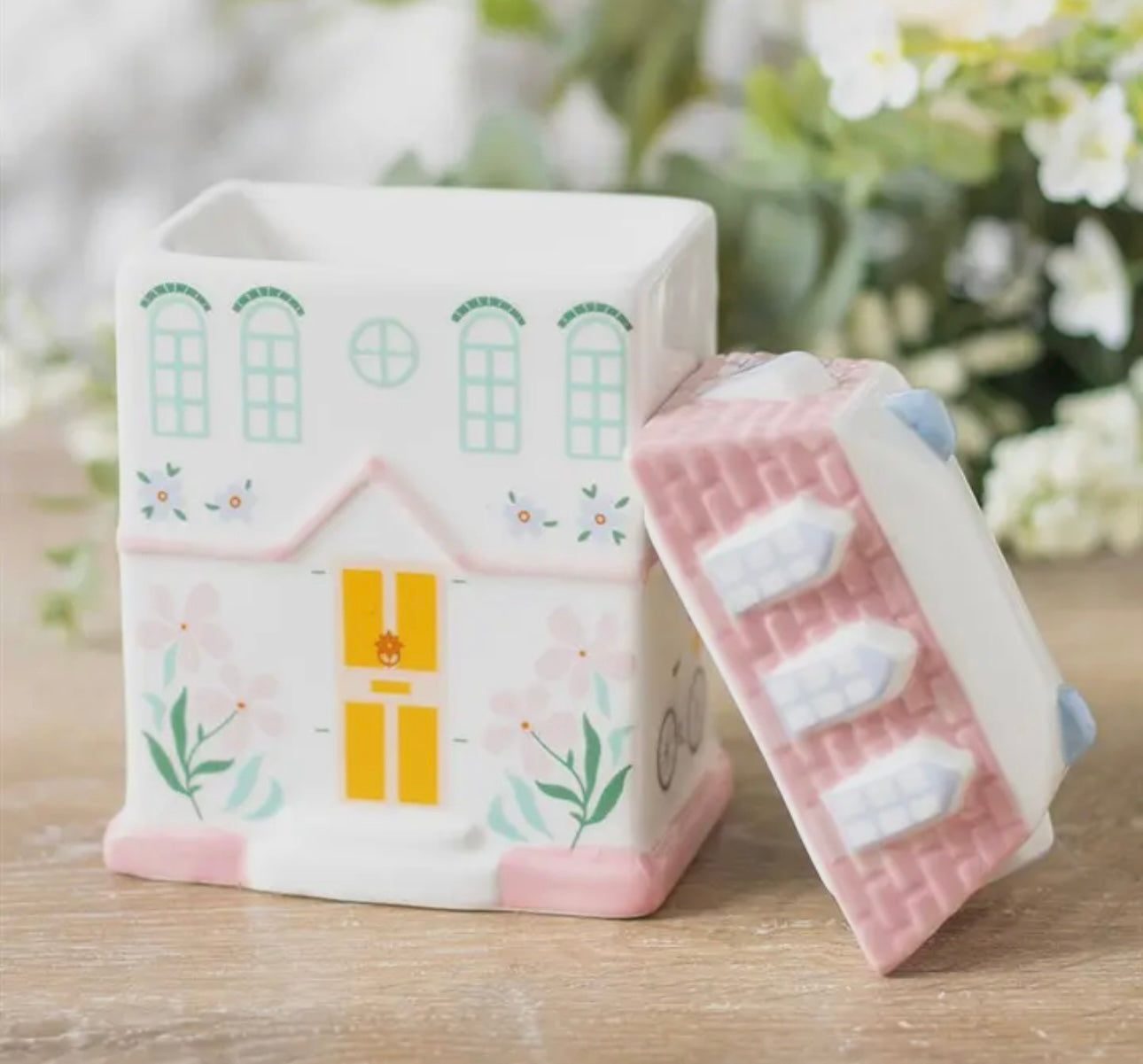 Pastel huis oliebrander