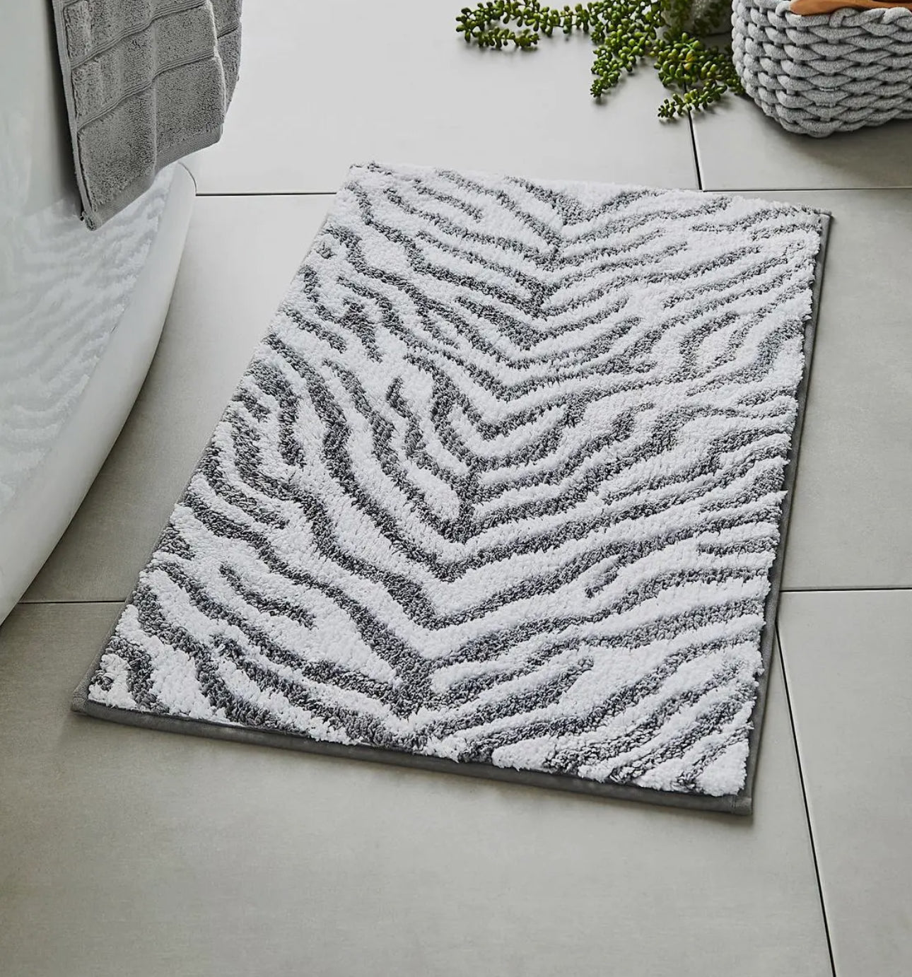 Zebraprint badmat