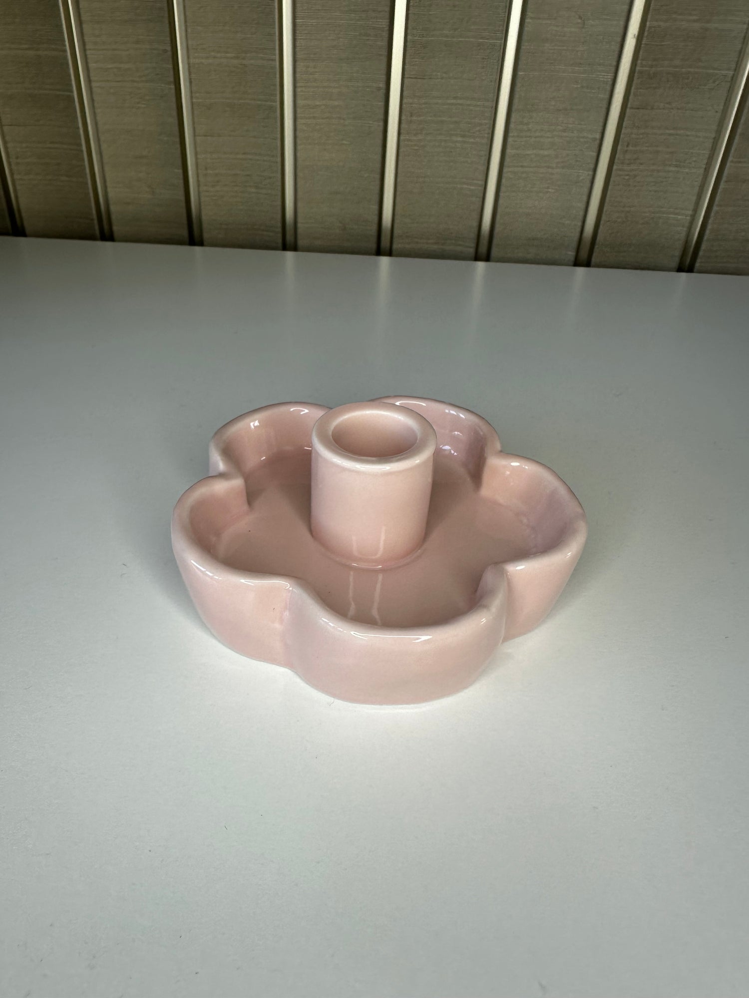 Kaarshouder bloem in pastelkleuren