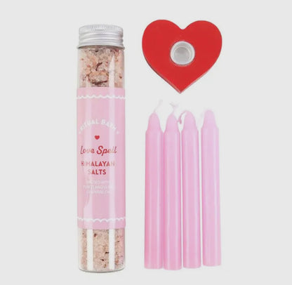 Liefdesspreuk ritueel badzout kit