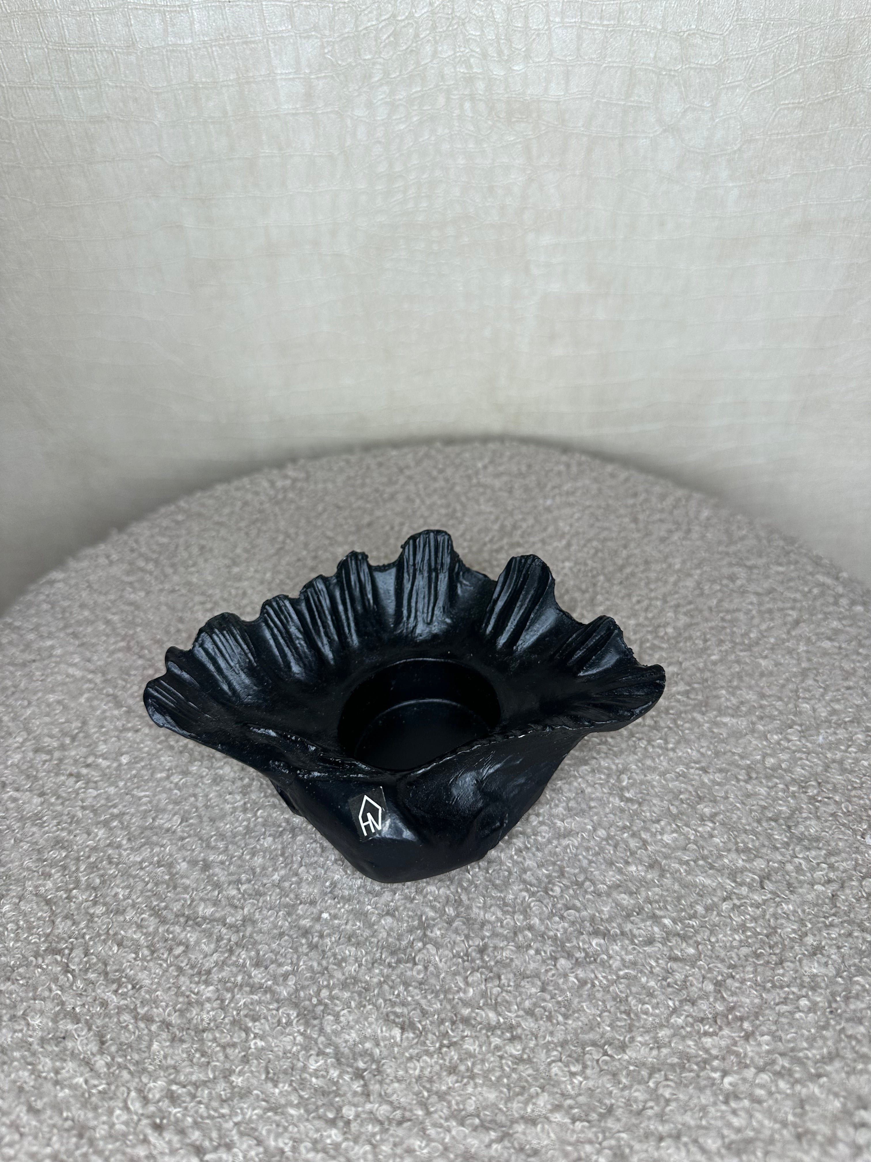 Sea candleholder black