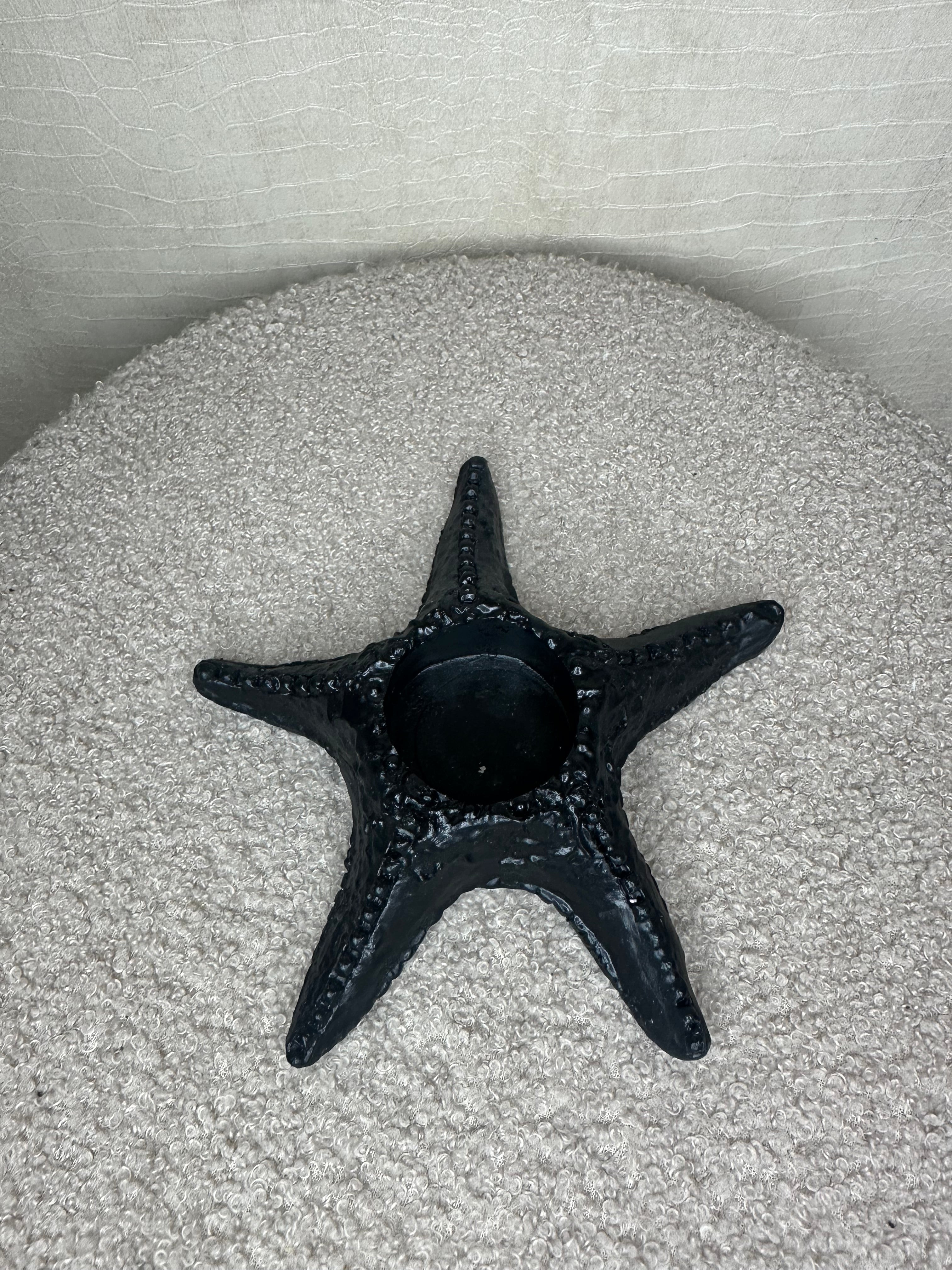 Sea candleholder black