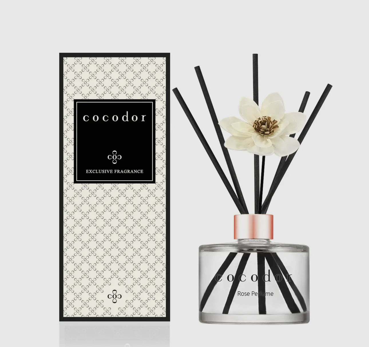 Cocodor diffuser met witte bloem/ rozenparfum